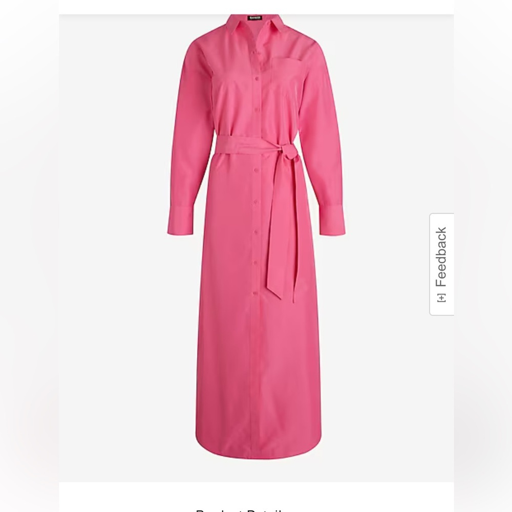 Express Boyfriend Poplin Portofino Maxi Shirt Dress - Picture 6 of 13